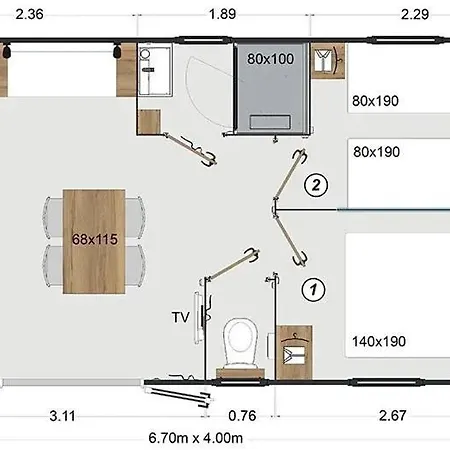 Kokua Presente Mobil Residentiel Toutes Options 3 Etoiles Camping Lescar
